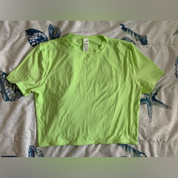 NWOT Lululemon Wundermost Ultra Soft Nulu Crewneck Cropped Tee Shirt large - Picture 2 of 5